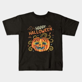 Vintage Halloween Pumpkin 2023. Halloween 2023 Kids T-Shirt